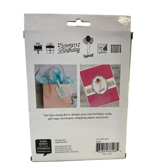 Firefly Stamp Kit 6 Stamps Ink Pad For Cardmaking Gift Tags Scrapbooking - Picture 2 of 2